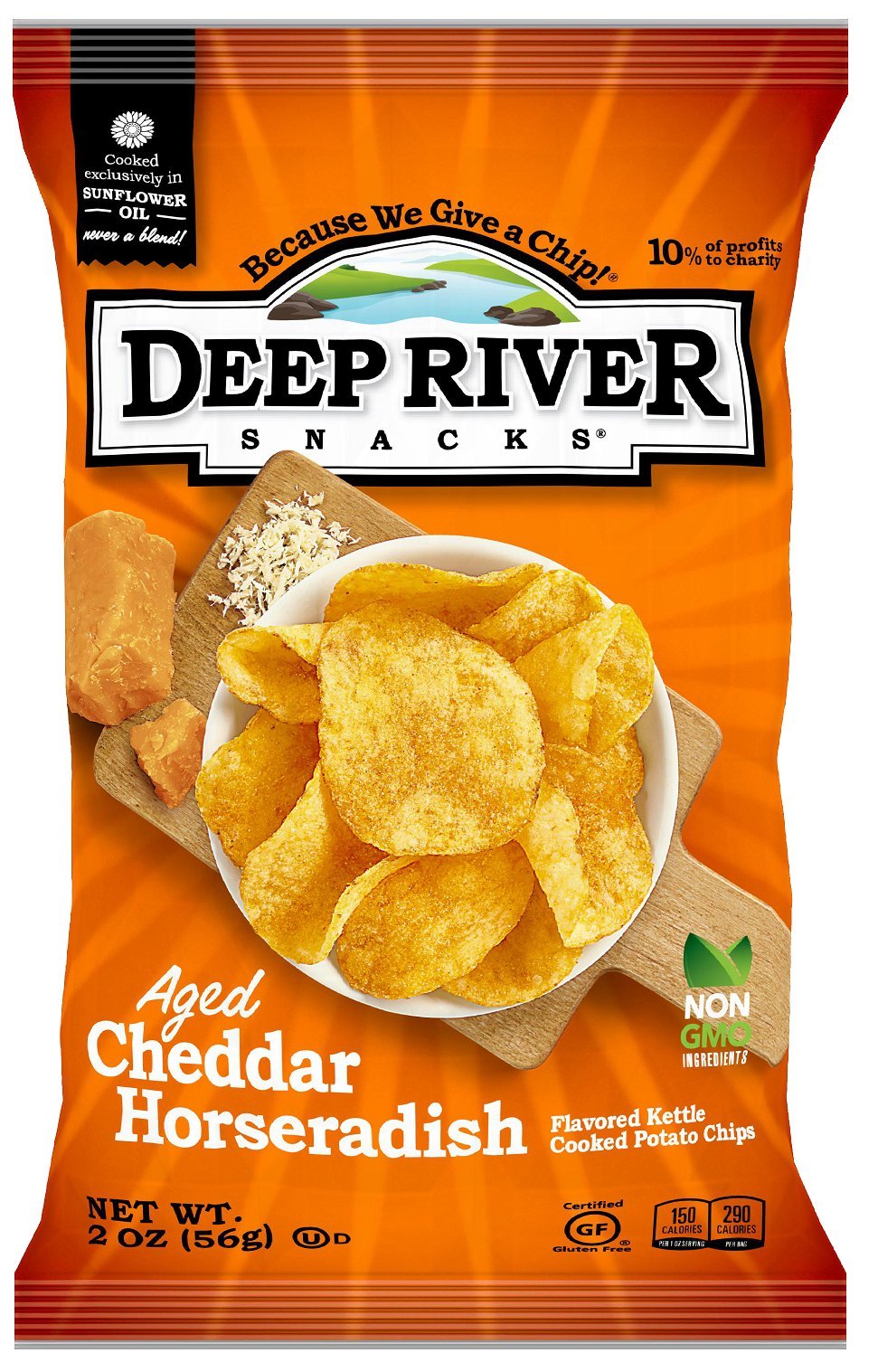 Deep River Snacks Aged Cheddar Horseradish Kettle Cooked Potato Chips 2