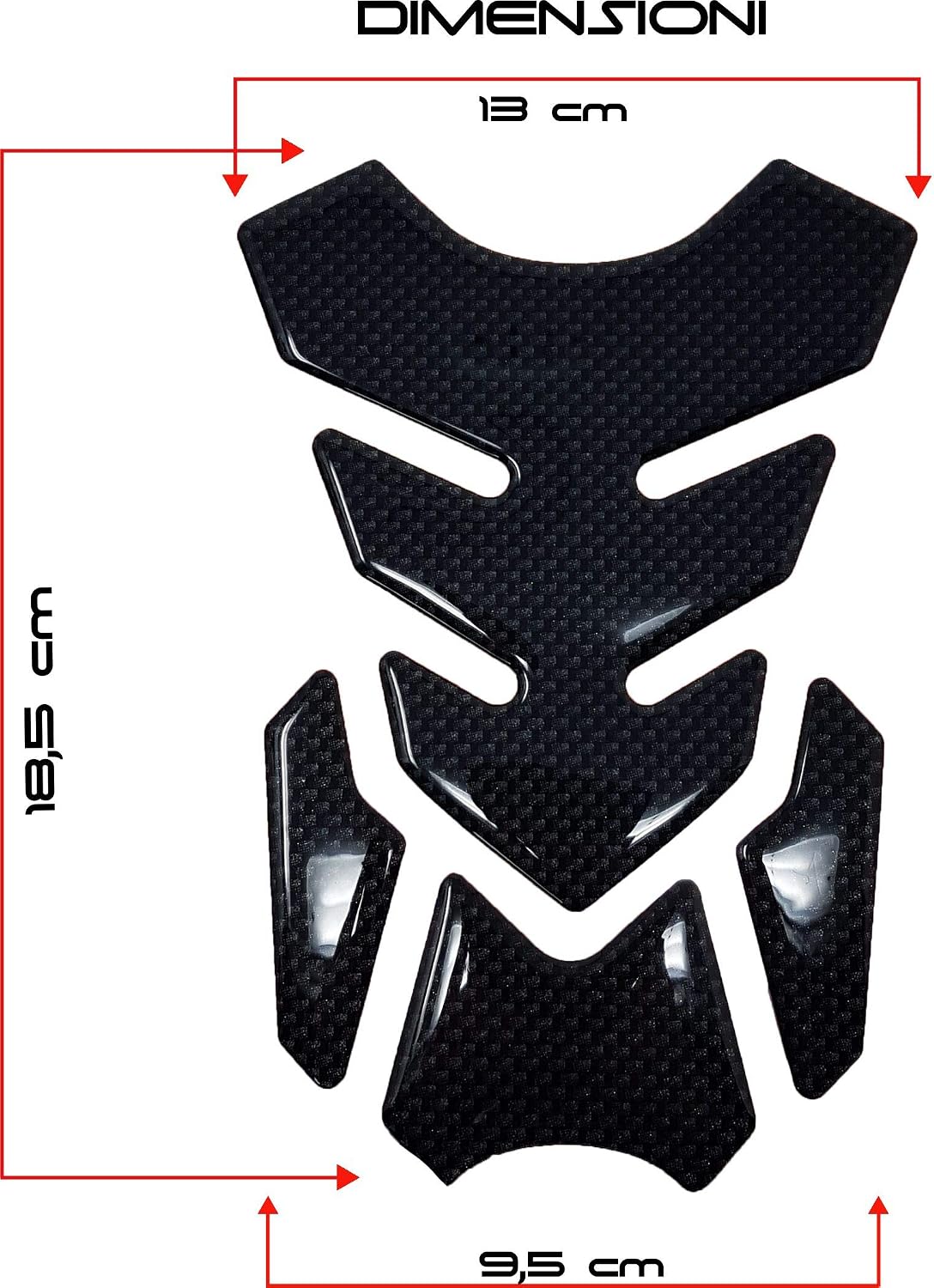 4R Quattroerre 18169 Adhesive 3D Tank Pad, Full, Carbon Look - Image 5