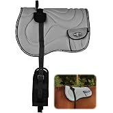 Harrison Howard Mesh Bareback Horse Riding Pad with Girth | Breathable Mesh for Dry Comfort, Cushioned No-Saddle Pad for Trail Riding