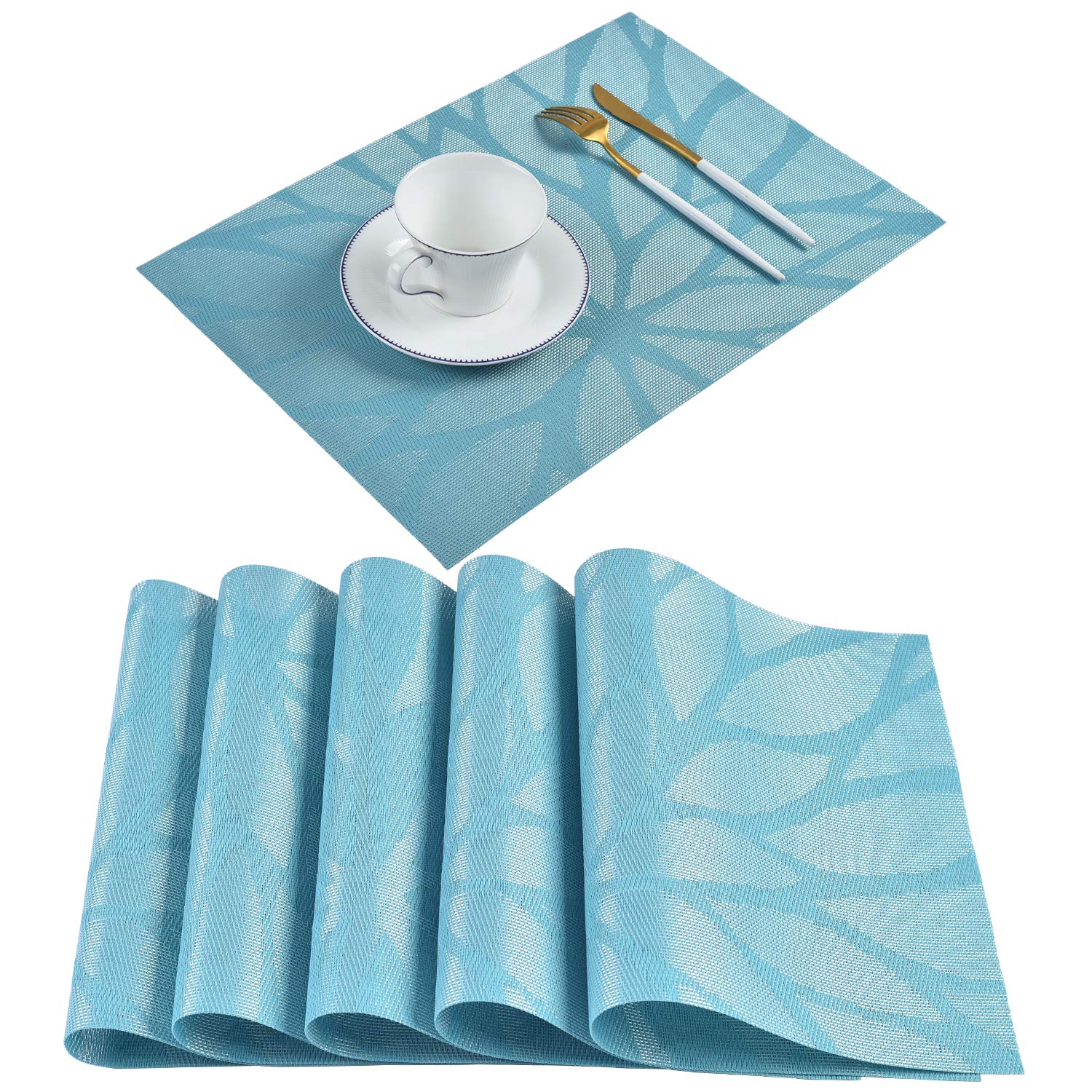 PVC Placemats Woven Vinyl Place Mats HeatResistant StainResistant