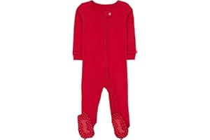 Leveret Kids Pajamas Baby Boys Girls Footed Pajamas Sleeper 100% Cotton Striped (Size 6-12 Months-5 Toddler)