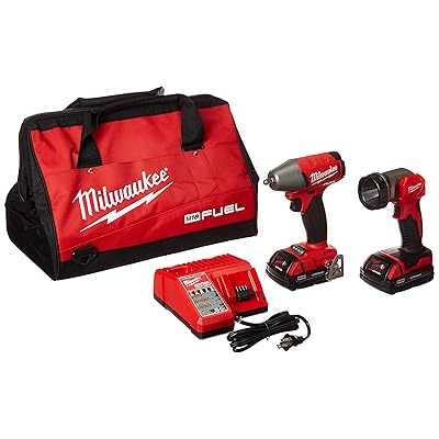 Milwaukee M18 FUEL Impact Wrench Kit 2960-22CT, M18 REDLITHIUM Battery 600 Ft Lb Max