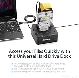 StarTech Dual-Bay USB 3.0 SATA IDE Hard Drive Docking Station 2.5/3.5 SSD HDD view 3