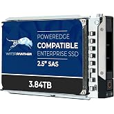 Water Panther 3.84TB SAS Dell PowerEdge Server 12Gbps 2.5-inch x 15mm Enterprise SSD in 14G/15G/16G Tray Compatible with Dell PowerEdge 0N85XX 0X8F87 R340 R640 R450 R650 C6600 NX440 T440 (Renewed)