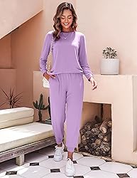 Ekouaer Women's Pajama Sets Casual 2Pcs Sleepwear