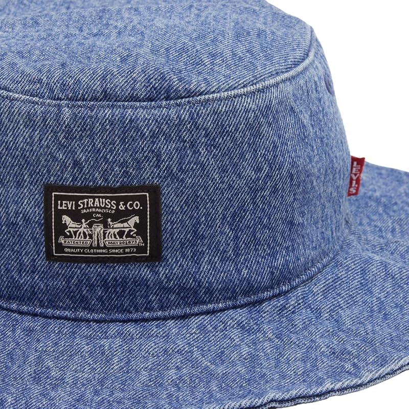 Summer Drawstring Bucket Hat Hat Donna, Ocean Indigo Wash 6, S-L