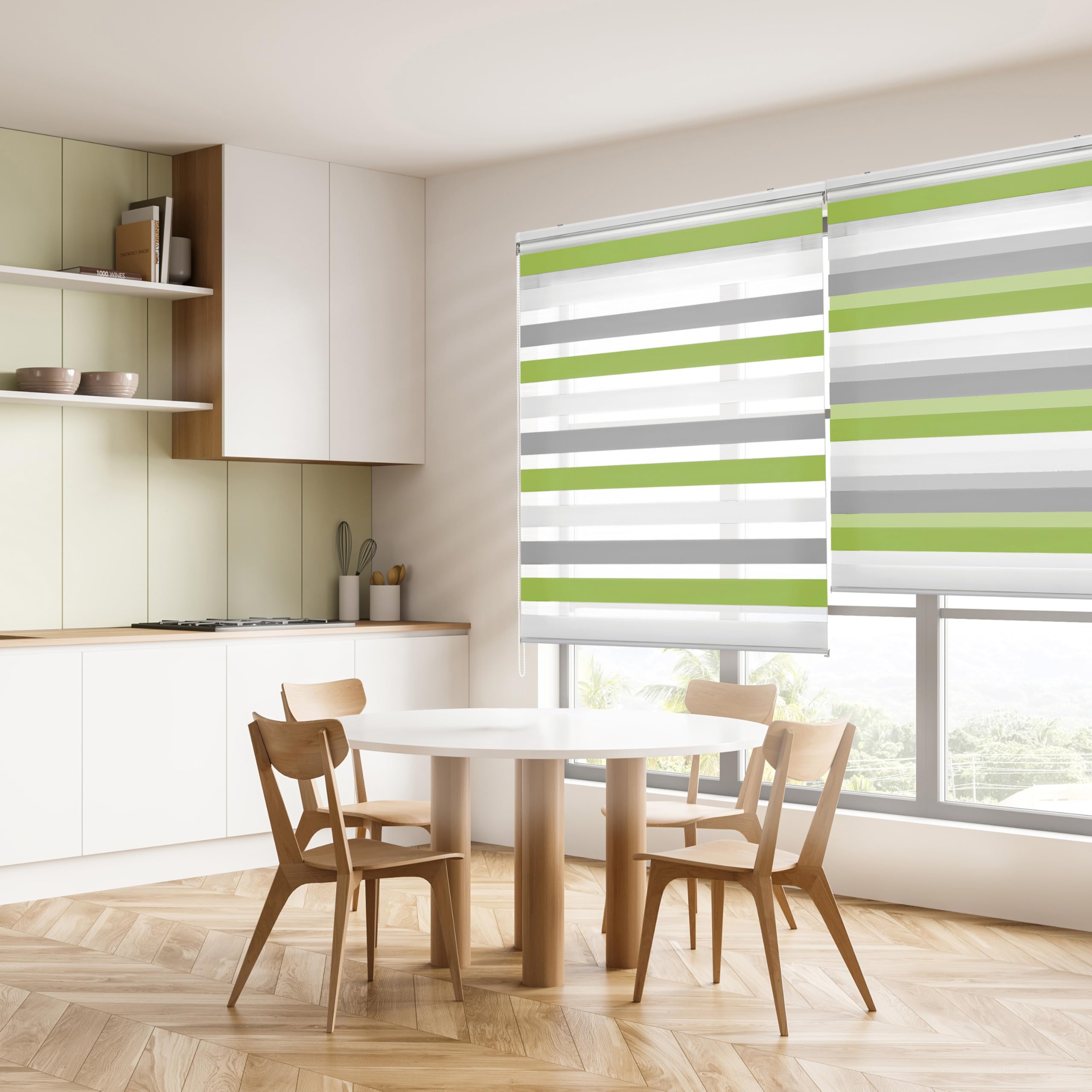 Blindecor Lira Roller Blinds, Pistachio, 120 x 180 cm