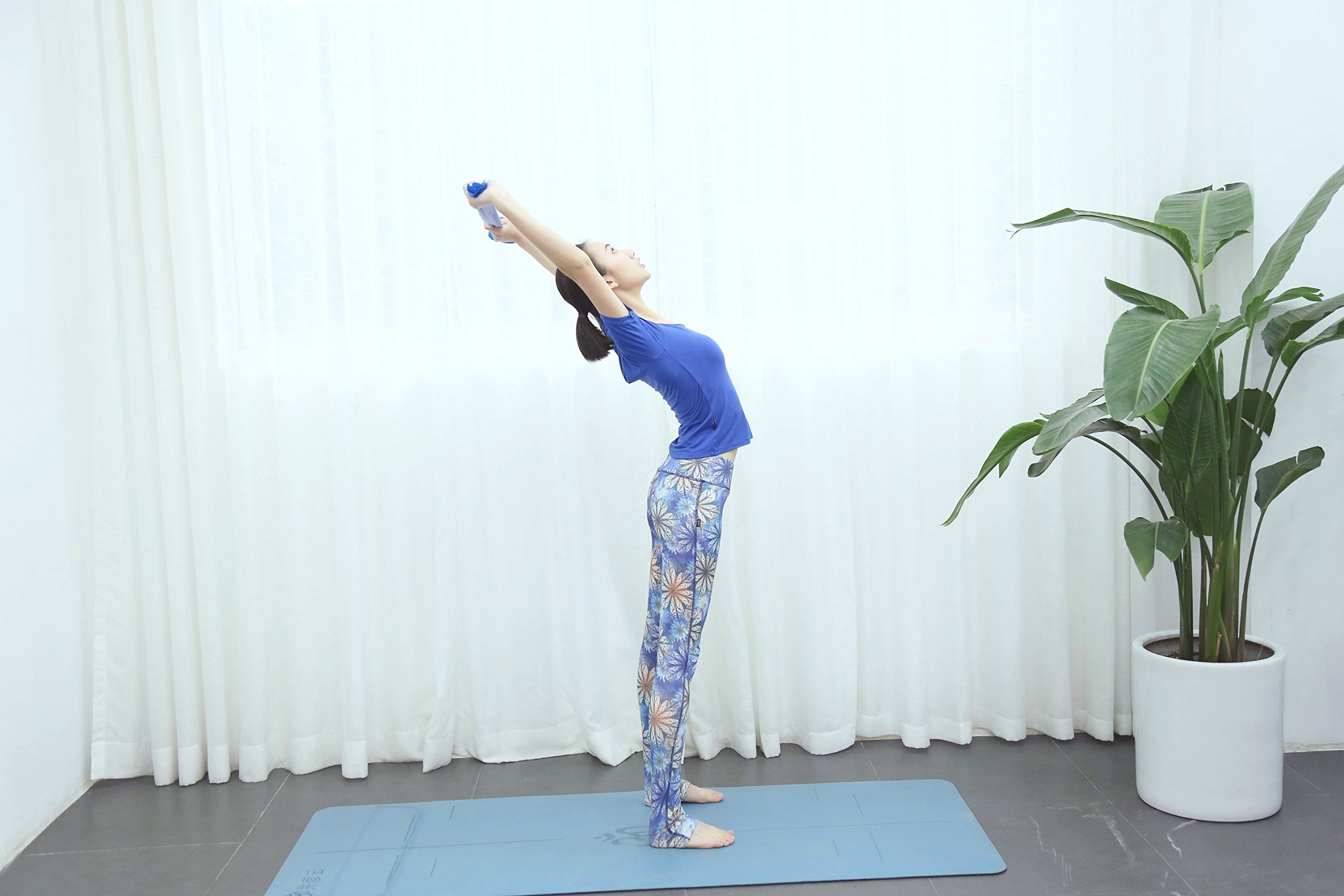 JohnPey Womans Navy Blue Floral Yoga Pants For Women Patterned Leggings Wokout XL