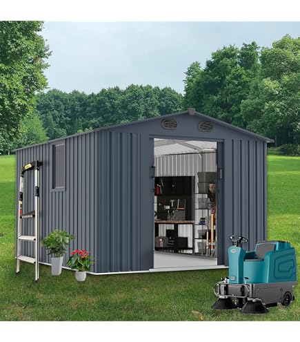 Amazon.com : Jaxenor Outdoor Storage Shed 8x10 FT with Window