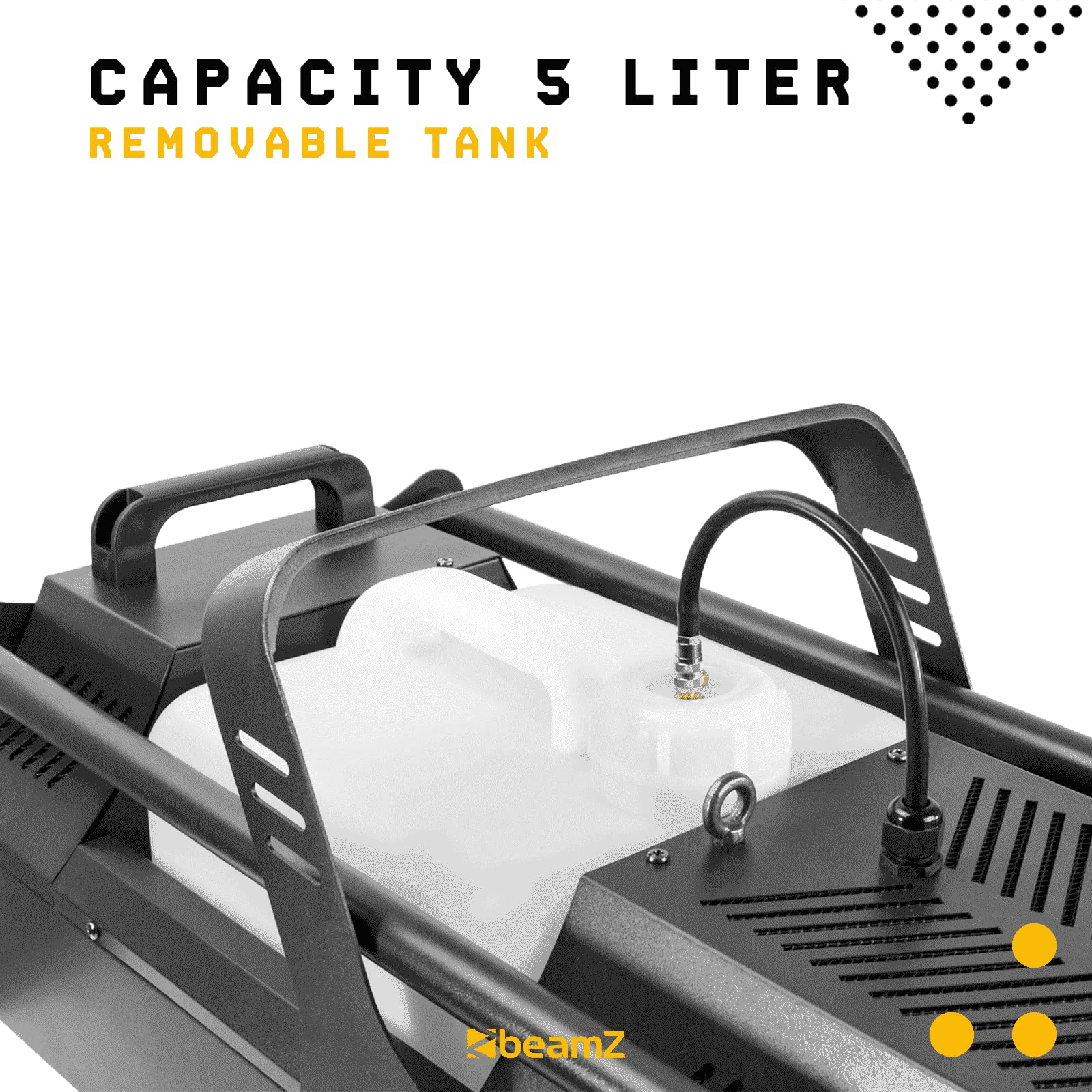 BeamZ S3500 Nebelmaschine DMX, 3500 Watt Kraftvolle Rauchmaschine mit Timer & Intervall, Fernbedienung, Display Bedienfeld, 10 Liter Tank - für Große Events, Clubs, Bars Hochzeiten, Festivals 6