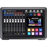 TASCAM Mixcast 4 Podcast Streaming Mixer, Recorder, and USB Audio Interface — Four XLR/TRS Mic Inputs, Touch Screen and Editi
