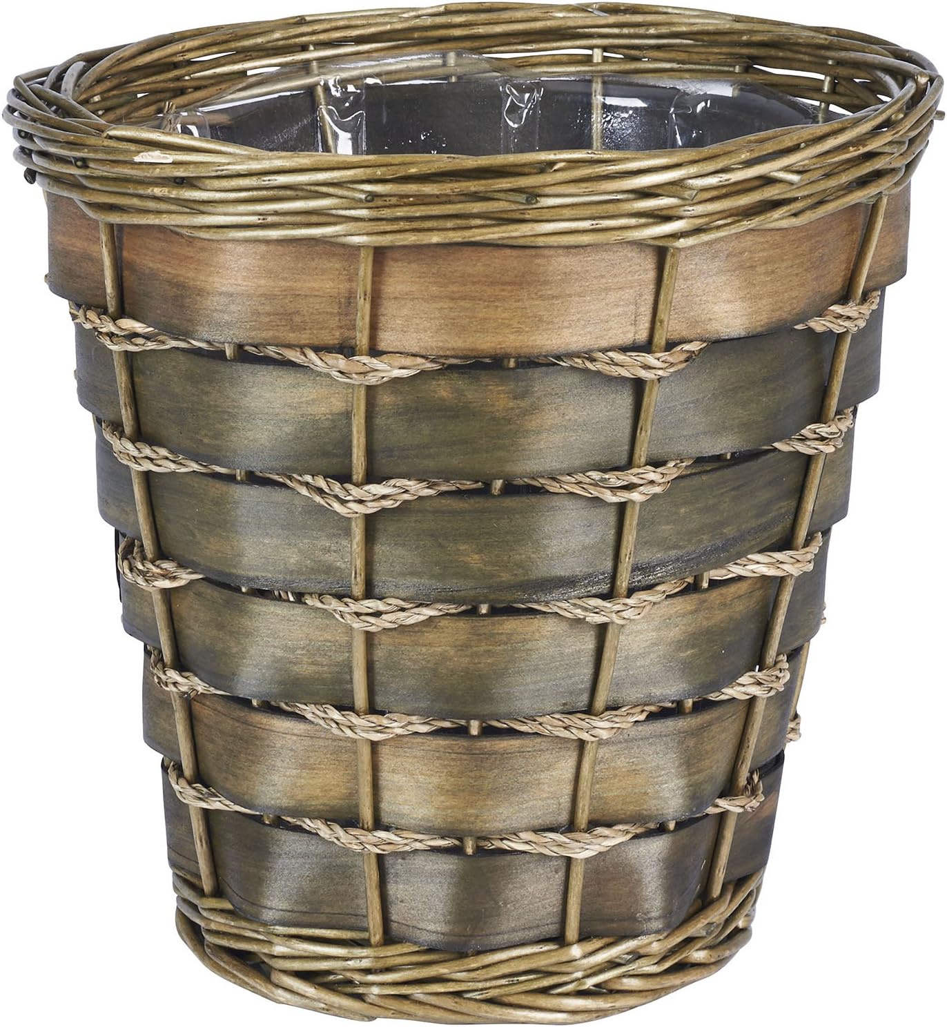 Household Essentials ML2215 Small Decorative Wicker Waste Basket