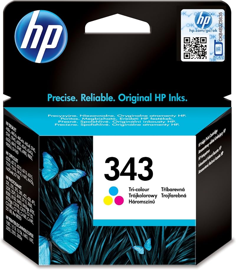 HP 343 Tri-color Inkjet Print Cartridge C8766EE Cyan Magenta Yellow Original
