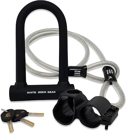 white bike lock