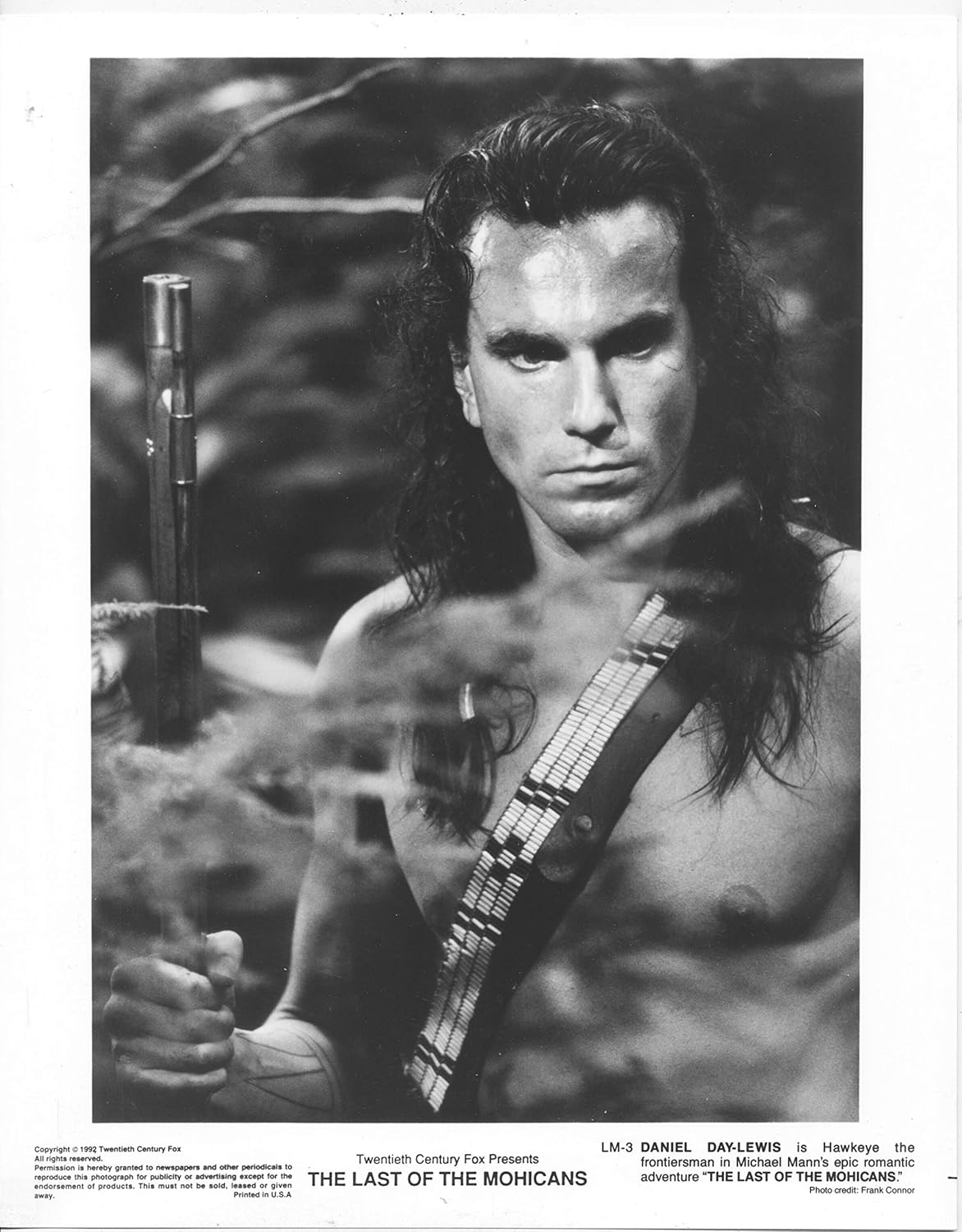 Daniel Day Lewis Le Dernier Des Mohicans DANIEL DAY LEWIS/LAST OF THE MOHICANS/8X10 ORIGINAL PHOTO A3371 at