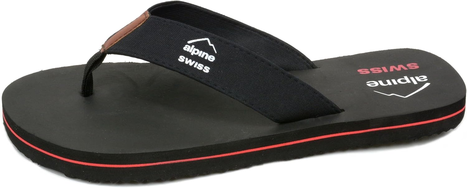 alpine swiss mens flip flops beach sandals lightweight eva sole comfort thongs