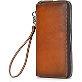 LUUFAN Genuine Leather Long Wallet for Men, Large Capacity Purse Clutch Bag Handbag Checkbook Cash Credit Cards Phone Holder | Large Capacity, Purse, Clutch Bag, Handbag, Checkbook, Cash