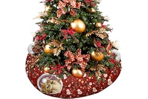 LUCKITTY Cat Tunnel Bed in 3FT x 3FT x 9.8IN - Decorative Christmas Style with Snowman and Glove Patterns - Red Color Perfect for Festive Felines