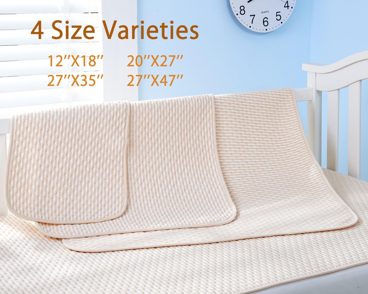 Elf Star Cotton Bamboo Fiber Breathable Waterproof Underpads Mattress Pad Sheet Protector for Children or Adults, Neutral Color, 1 Pad 20”X27”: Kitchen & Dining