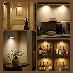 6Pcs Picture Lights for Wall Battery