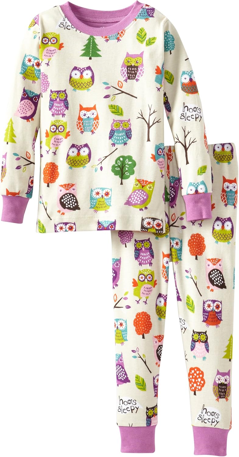 Hatley Girls' Pj Set (Ovl) Party Owls Pyjama, White, 10 Years Amazon