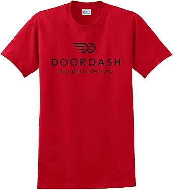 Amazon Com Door Dash T Shirt Doordash Delightful Delivery Unisex Tee Shirts Red Clothing