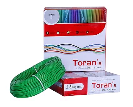 DMT Toran Electrical Wire 1 Sq MM FR PVC Insulated Copper Wire for Home Use | Electric Wire | | 1 sq mm Wire | 90 Mtr Coil -