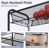 4-Tier Rolling Cart On Wheels Metal Kitchen Bathroom Storage view 4