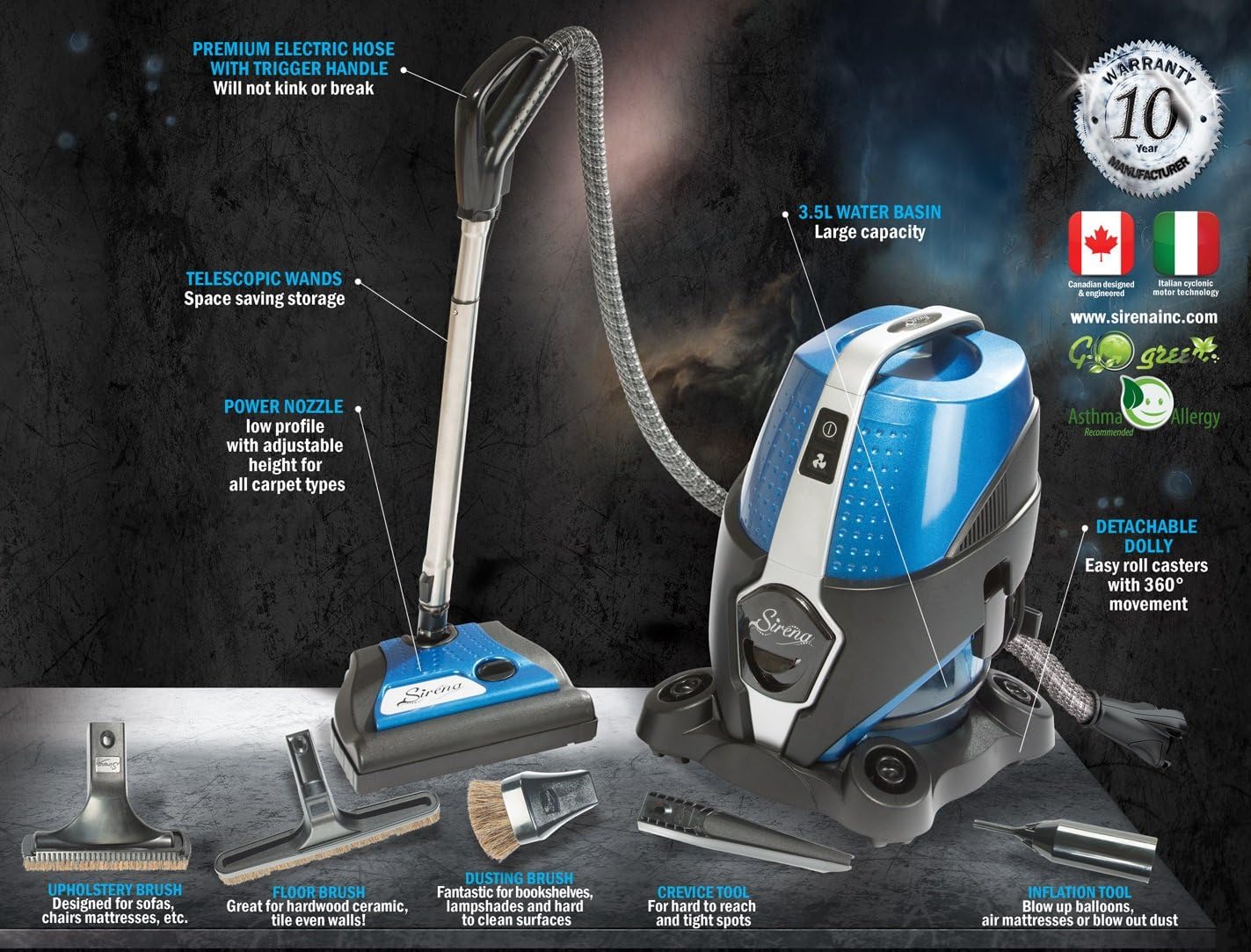 sirena vacuum refurbished