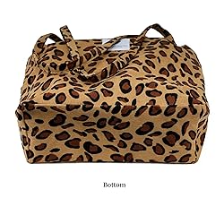 TOPASION Cute Corduroy Tote Bag Canvas Shoulder