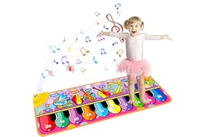 MR.TN Baby Musical Mats with 25 Music Sounds, Musical Toys Floor Piano Keyboard Mat for Toddlers, Kids Dance Mat Carpet Blanket Touch Playmat Early Education Baby Toys Gift for 1 2 3 4 5 Year Old Boys Girls