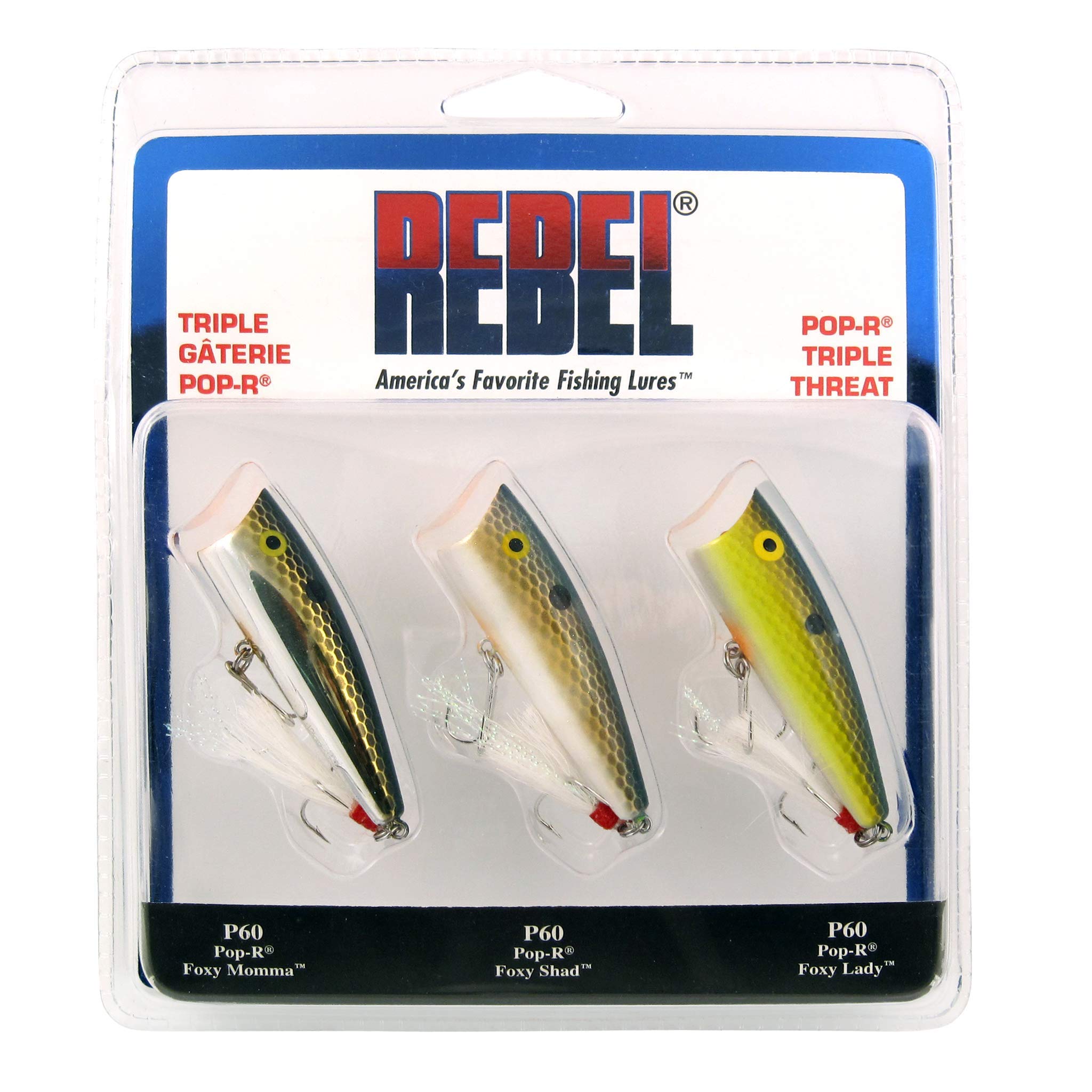 Rebel Lures Pop-R Topwater Popper Fishing Lure