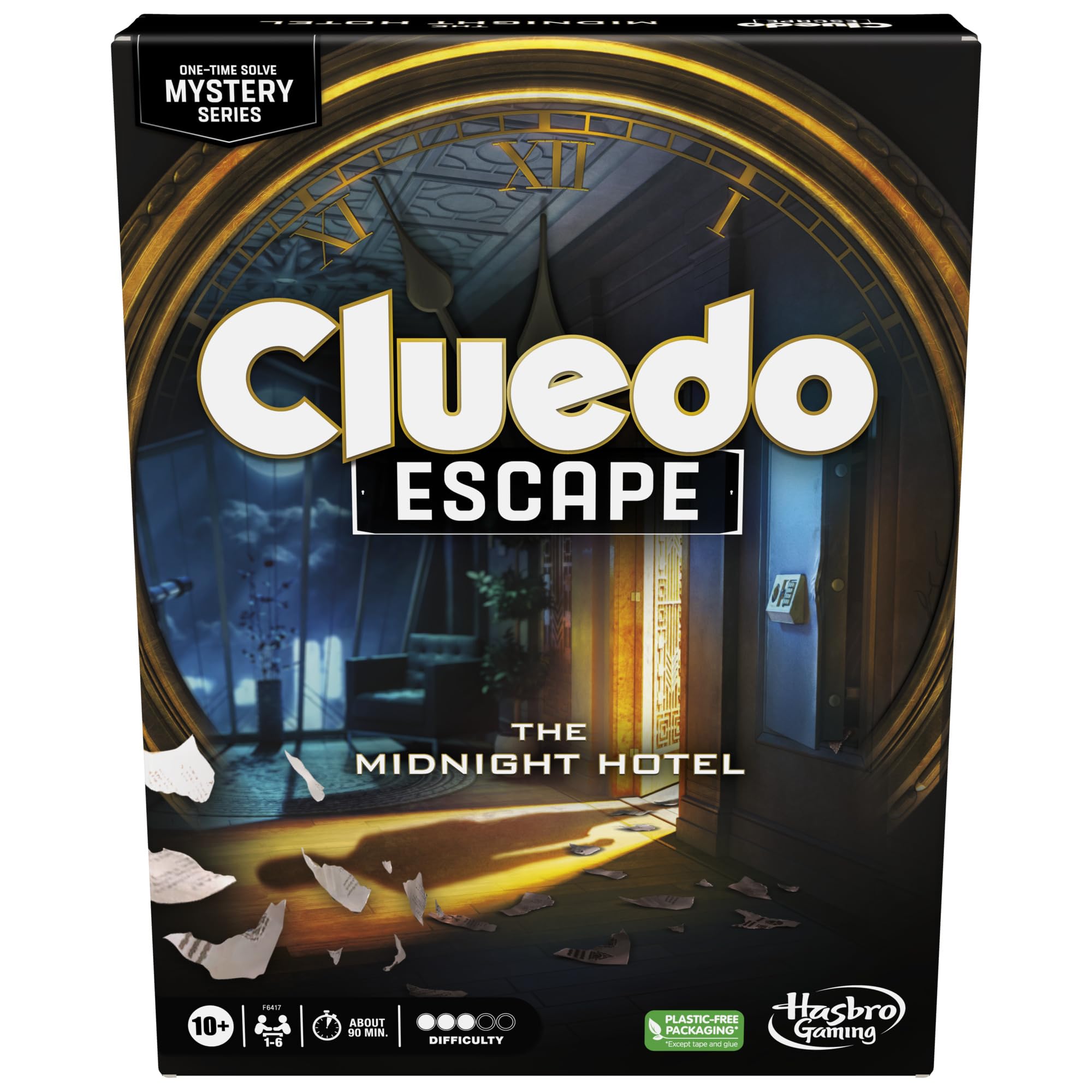 Hasbro Gaming Cluedo Escape: The Midnight Hotel, Escape Room Family Board Game for 1-6 Players, Detective Games for Boys and Girls, Fun Toy