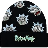Concept One Unisex-Adult Rick and Morty Beanie Hat, Adult Cuffed Winter Knit Cap for Men and Women