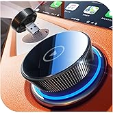 Wireless Carplay Adapter, 60% Smaller, 3X Auto-Connect, No Latency, Plug&Play, Bluetooth&WiFi, for Apple Carplay Wireless Adapter, Mini Dongle for iPhone 5~17 & 927+ Cars, USB A/C (Deep Black)
