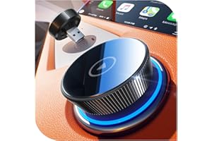 CLEVITON Wireless Carplay Adapter, 60% Smaller, 3X Auto-Connect, No Latency, Plug&Play, Bluetooth&WiFi, for Apple Carplay Wireless Adapter, Mini Dongle for iPhone 5~17 & 927+ Cars, USB A/C, Deep Black