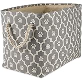 Bone Dry Pet Storage Collection Lattice Paw Print, Gray, Medium Rectangle