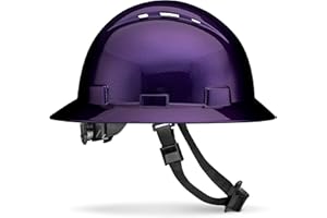 Acerpal Full Brim Vented Carbon Fiber Design Gloss Finish Construction OSHA Hard Hat with 6-Point Suspension