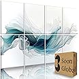 Soon Global 8-Pack Acoustical Wall Panels,48 X 32 Inches Sound Absorbing Panels, Decorative Acoustical Wall Panels, Acoustic Treatment for Recording Studio, Ethereal Illumination