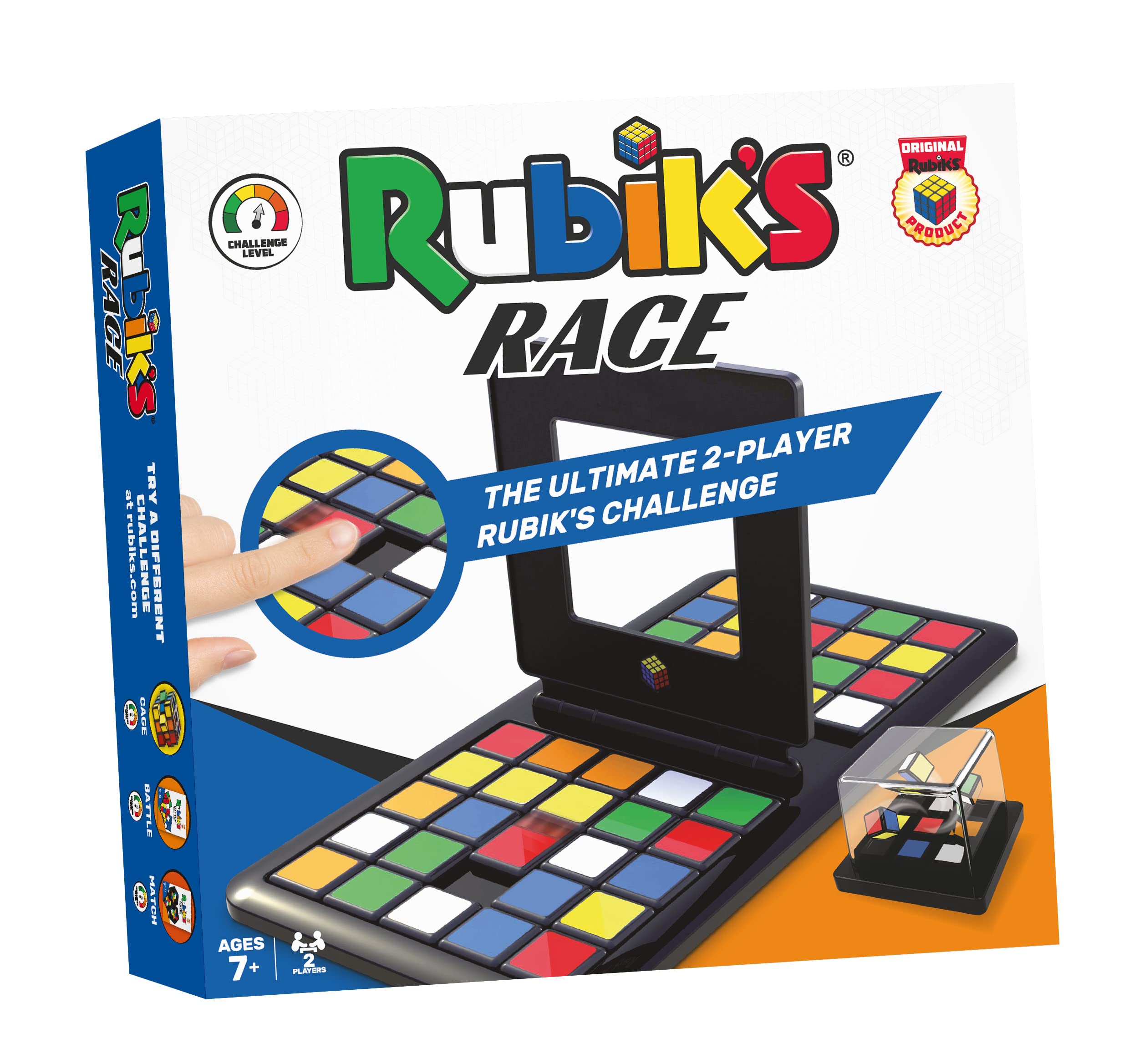 Ideal | Rubik's Race game: The ultimate 2 player Rubik's Challenge! | Two player Family Games | For 2 Players | Ages 7+
