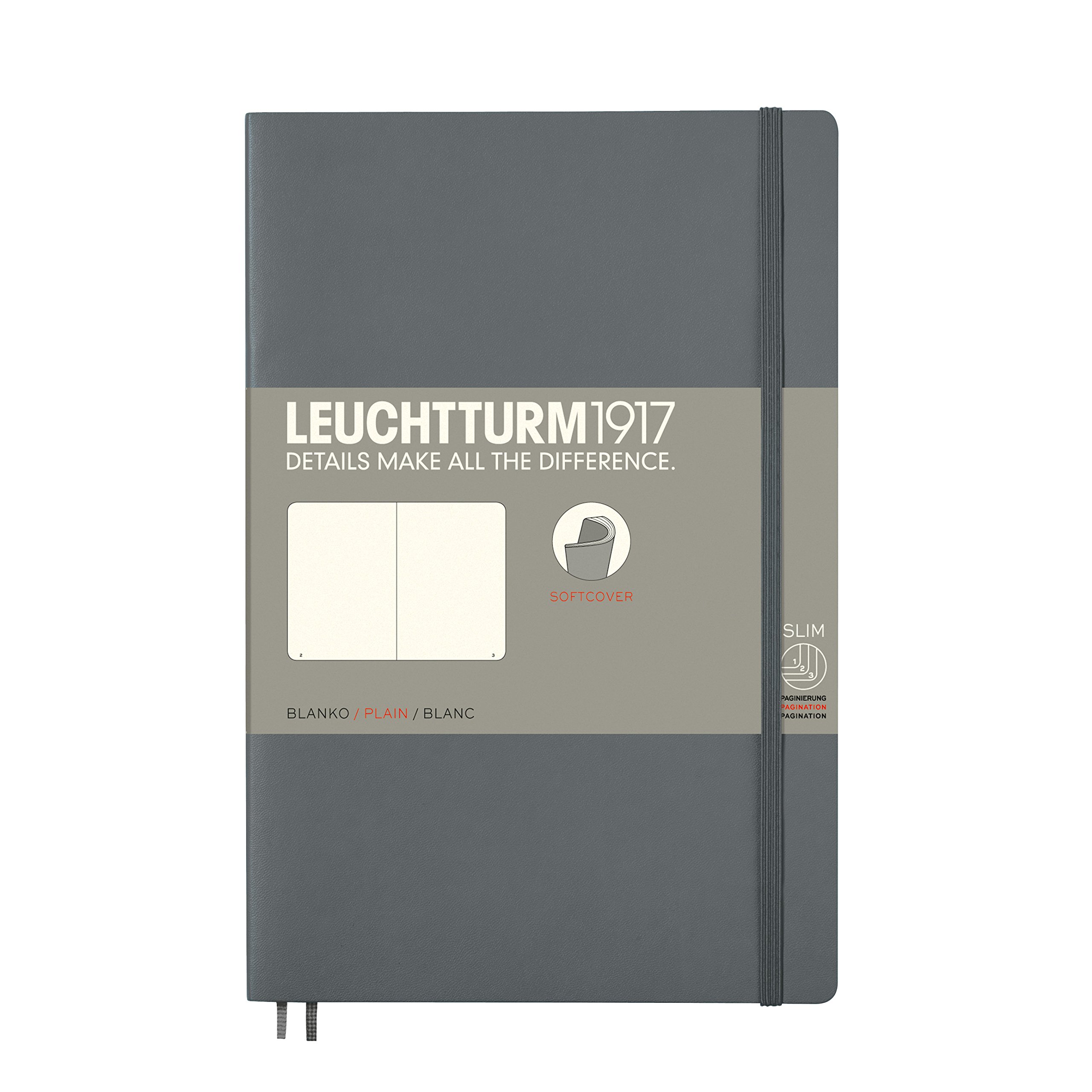 LEUCHTTURM1917 (355315) Notebook Pocket (A6) Softcover, 123 numbered pages, plain, sand — image 1