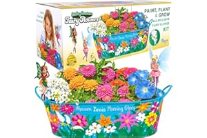 BRYTE Unicorn Terrarium Kit for Kids - Blue, Plastic, Ages 4-12 - DIY Craft Kits, Fairy Garden Planters for Kids, Seeds & Tools & Light-Up Fairy Lights