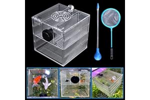 NESTBASICS Magnetic Fish Breeder Box for Isolation Boxes Acclimation Hatchery breeding Incubator for Guppy Baby Betta Shrimp Saltwater Clownfish Coral Anemones Aggressive or Injured Fishes