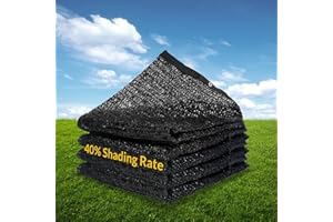 Artpuch 40% Shade Cloth with Grommets 10x20 FT Mesh Sun Shade Tarp Black Outdoor Garden Sun Shade for Plants, Greenhouse,Pergola(Customized Available) DZ40-1