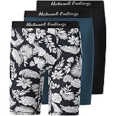 Natural Feelings Mens Underwear Modal Boxer Briefs 9 Inch Long Leg Boxer Briefs for Men Pack
