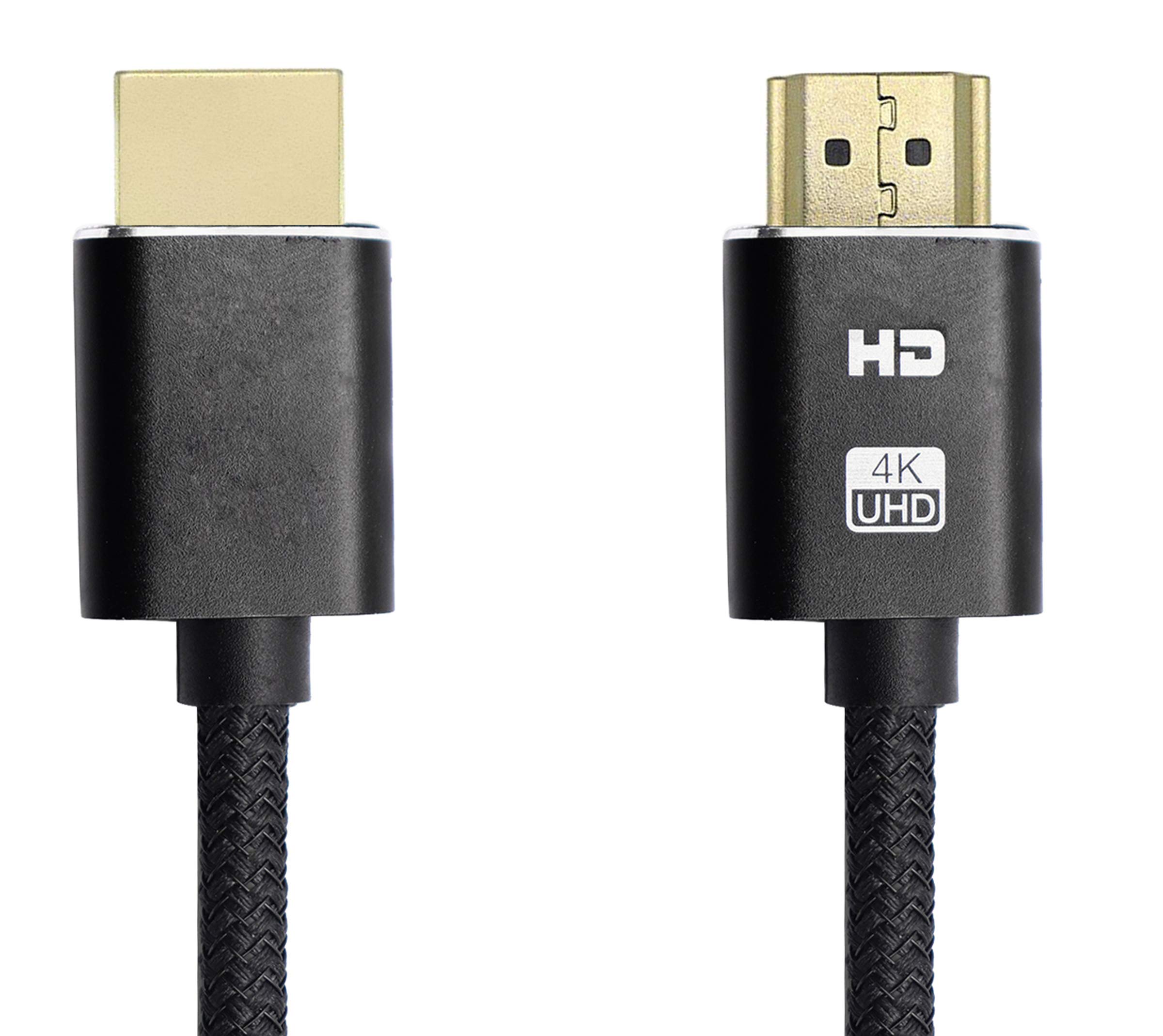 AAOTOKK 4K HDMI Cable 6 ft,High Speed 18Gbps 4K 60Hz, HDMI 2.0 Cable 4K HDR HDCP 2.2 3D 2160P 1080P Ethernet - Braided HDMI Cord - Compatible with Laptop, PC,UHD TV, Blu-ray, Xbox, PS4/3(1.8m (1 Pack)