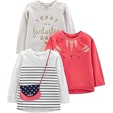 Simple Joys by Carter's Baby-Girls 3-Pack Graphic Long-Sleeve Tees