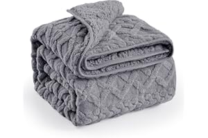 immtree Weighted Blanket for Adults Twin 15lbs, Dual Sided Soft Fuzzy Jacquard Sherpa Weighted Blankets for Sleeping, Cozy Fl