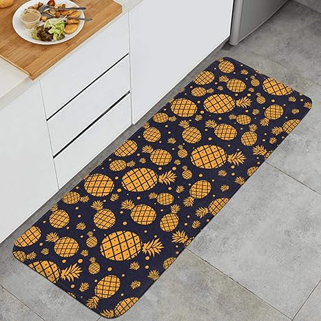 Amazon Com 47 18 Long Kitchen Mat Holle Pineapple Microfiber
