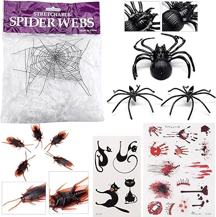 Amazon Com Halloween Decoration Set White Spider Web 1 Bag